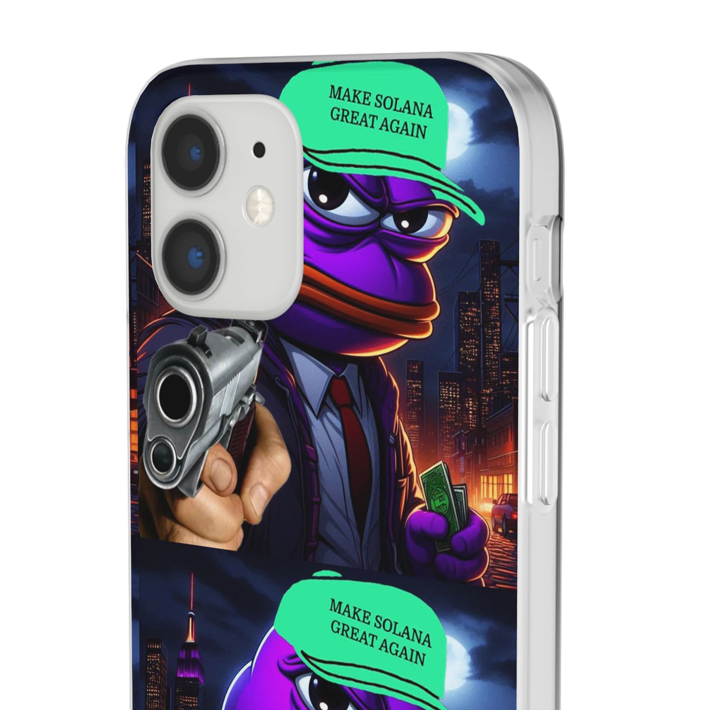 Purple Pepe Make Solana Great Again Flexi Case