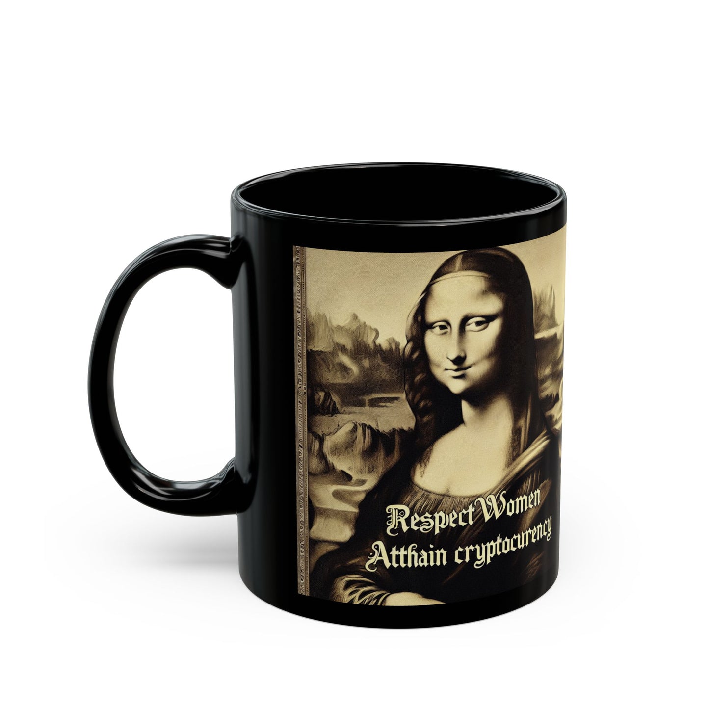 Respect women, Atthain cryptocurrency Black Mug (11oz, 15oz)