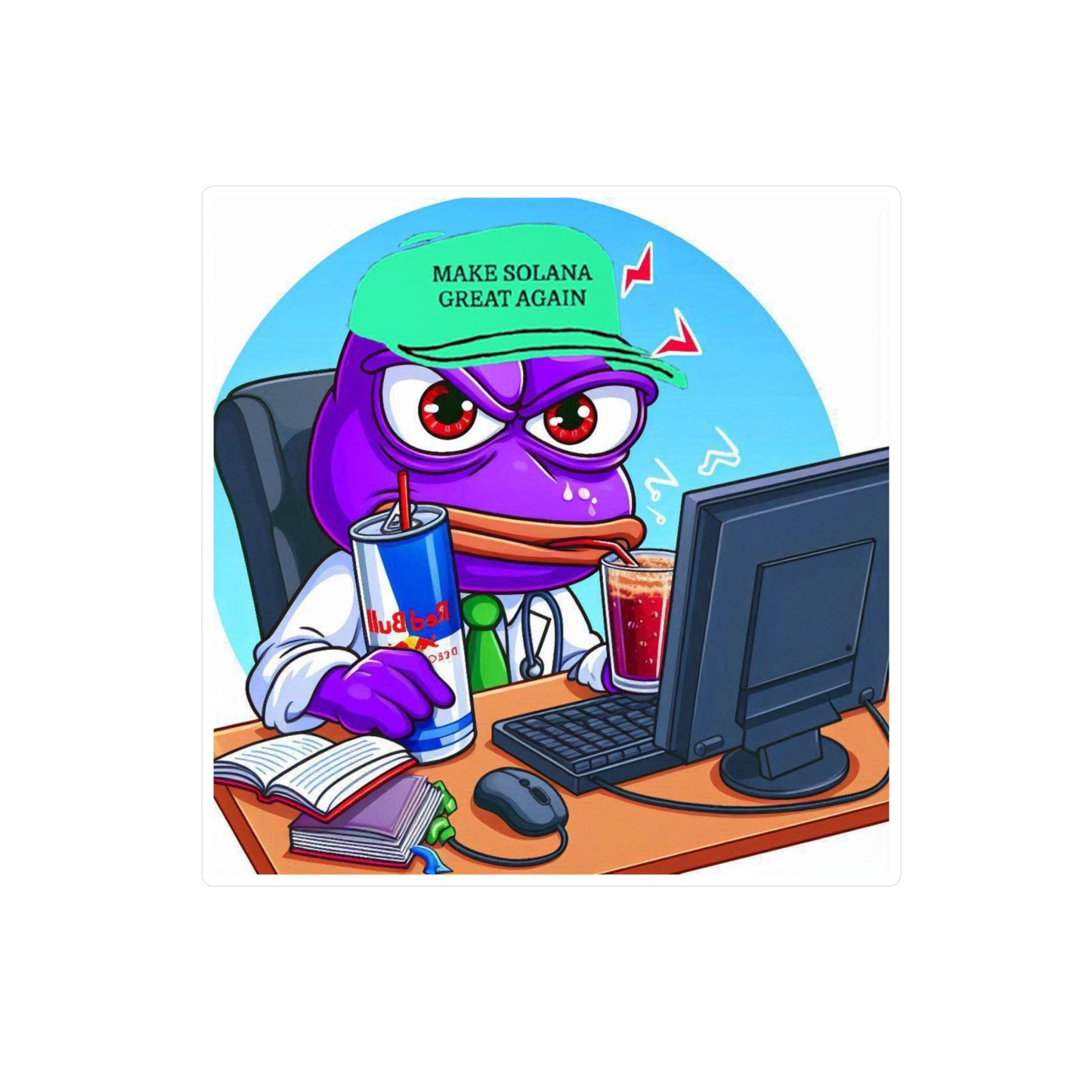 Purple Pepe Kiss-Cut Vinyl Decal