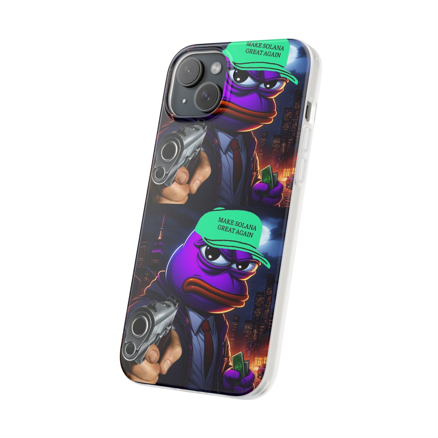 Purple Pepe Make Solana Great Again Flexi Case