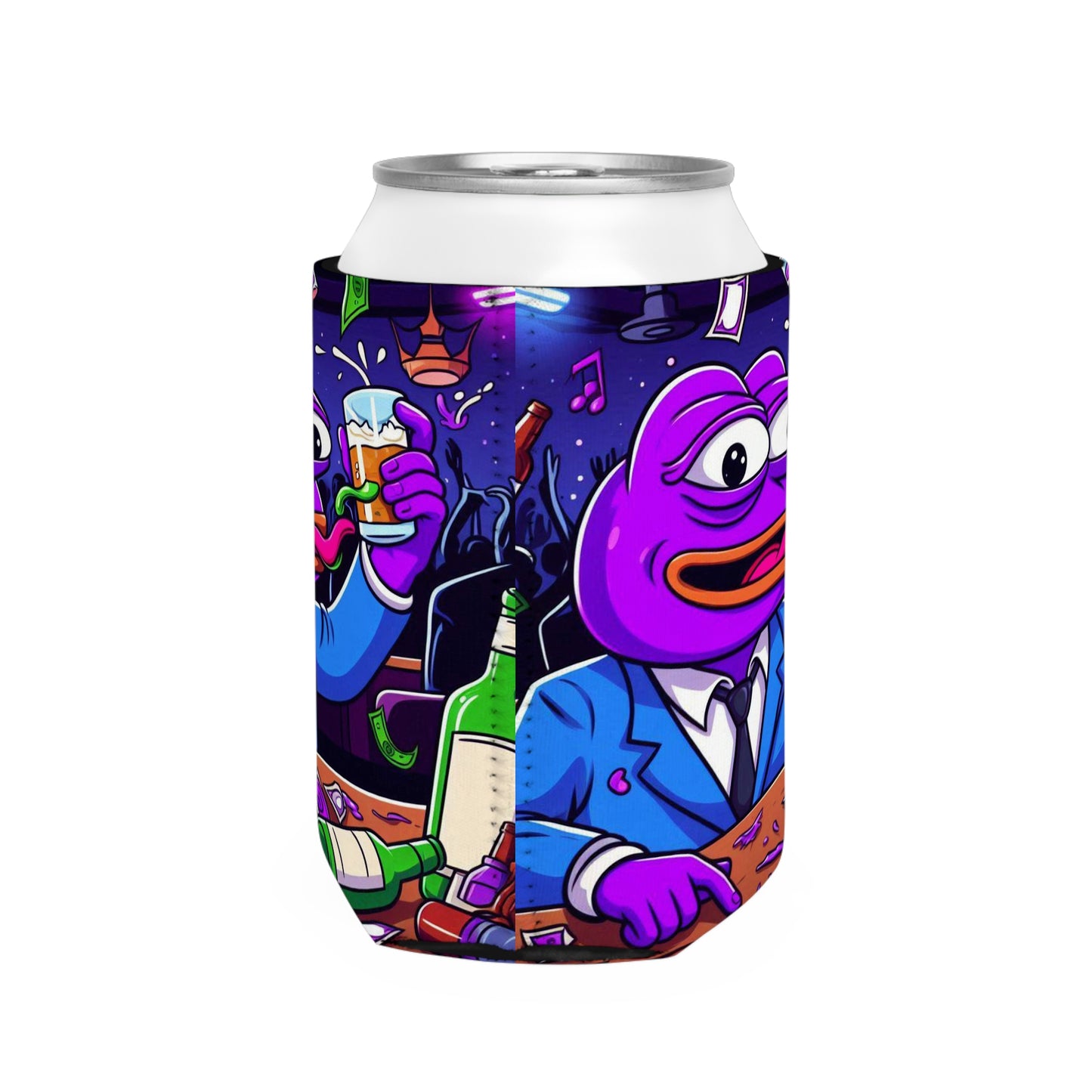 Purple Pepe Beer/soda Can Cooler Sleeve