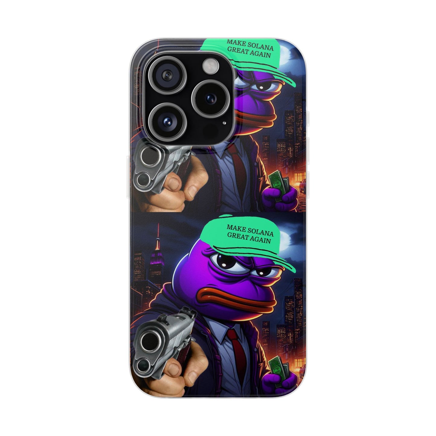 Purple Pepe Make Solana Great Again Flexi Case