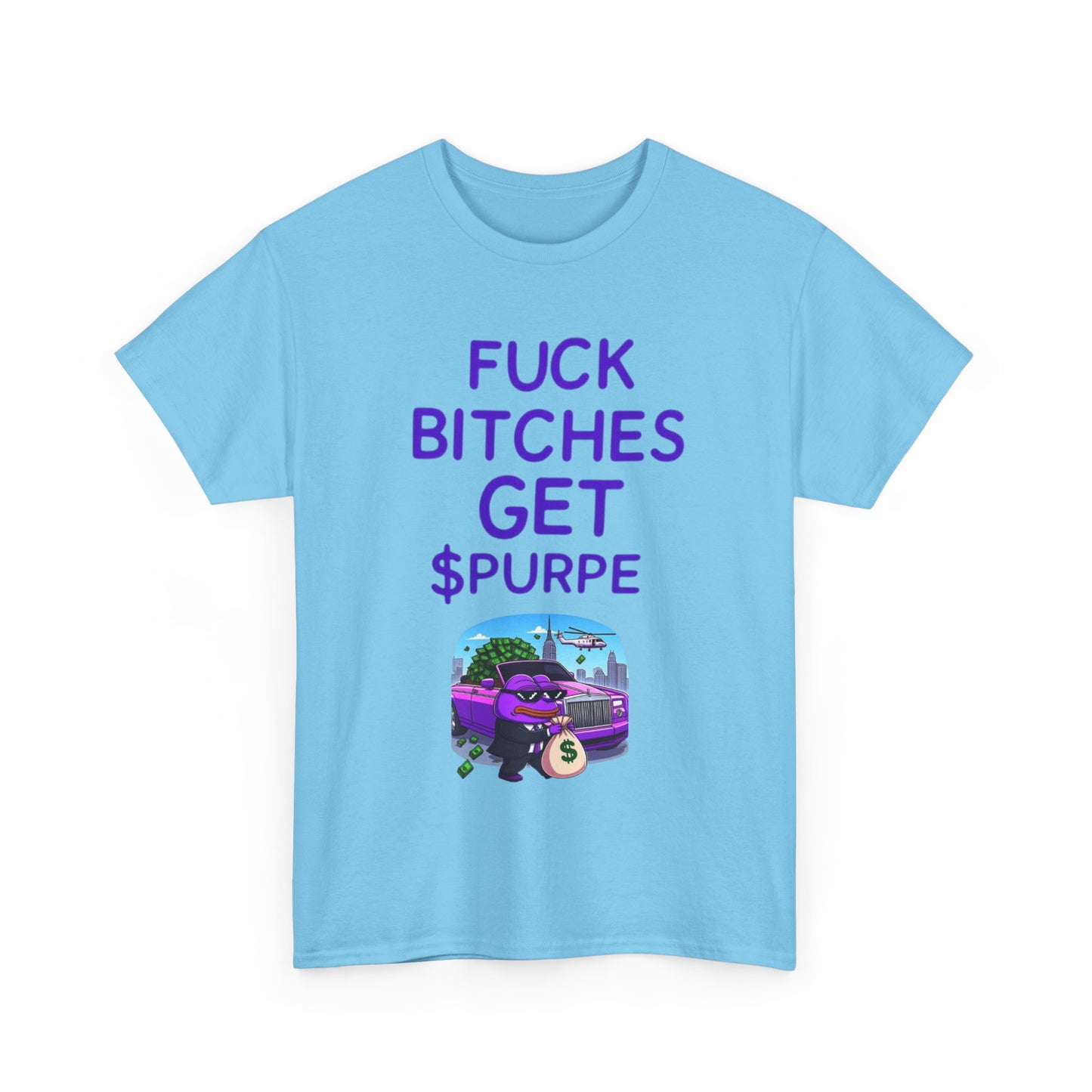 Fuck Bitches Get $Purpe Purple Pepe Shirt