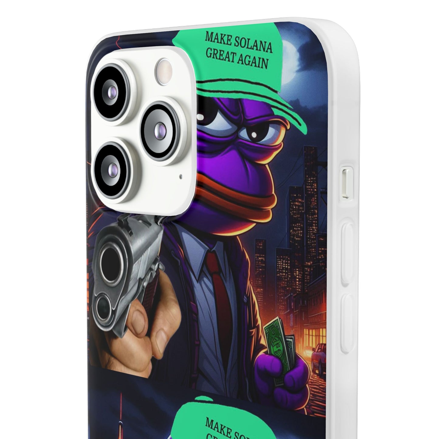 Purple Pepe Make Solana Great Again Flexi Case