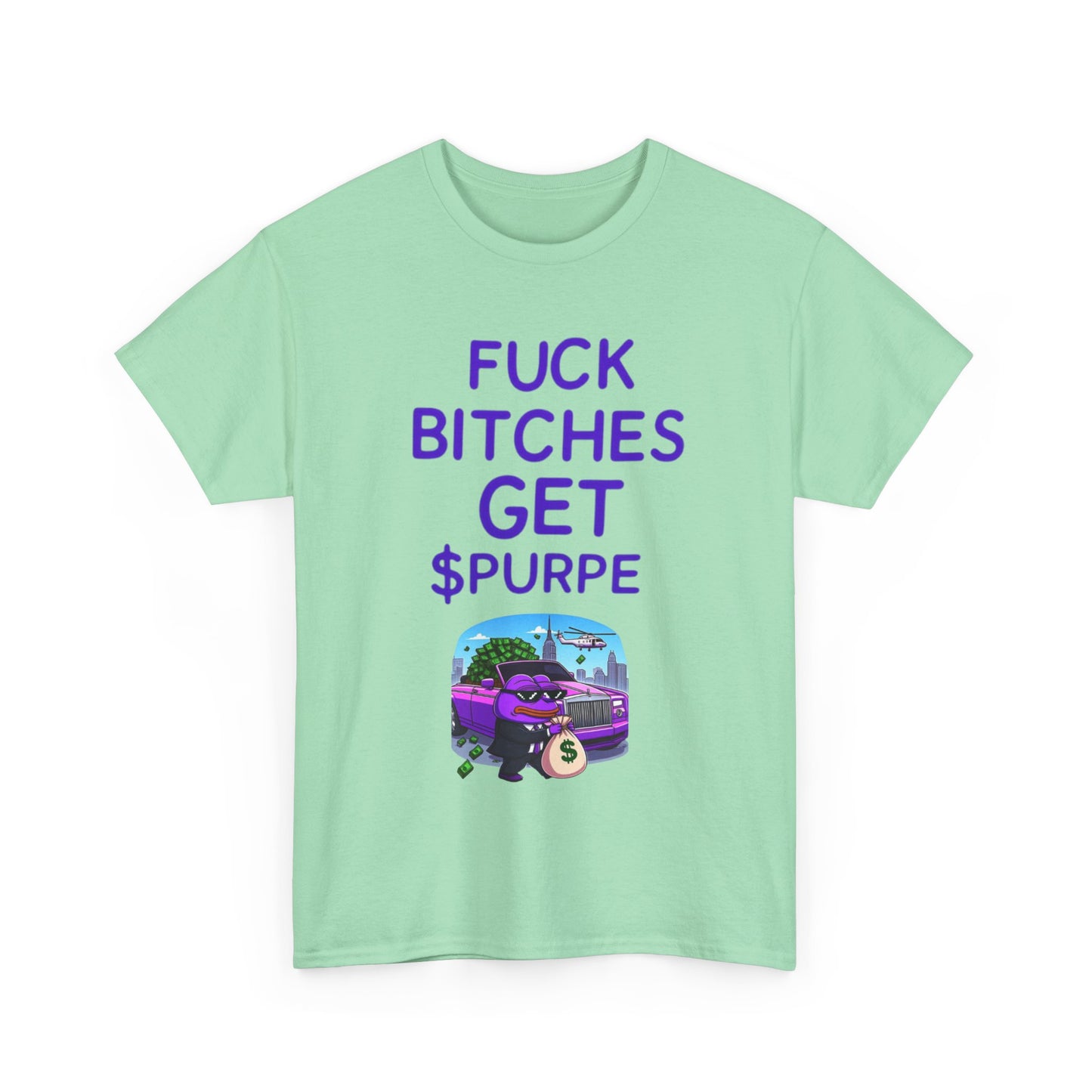 Fuck Bitches Get $Purpe Purple Pepe Shirt