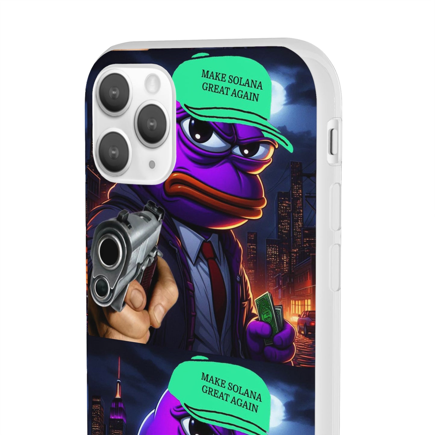 Purple Pepe Make Solana Great Again Flexi Case