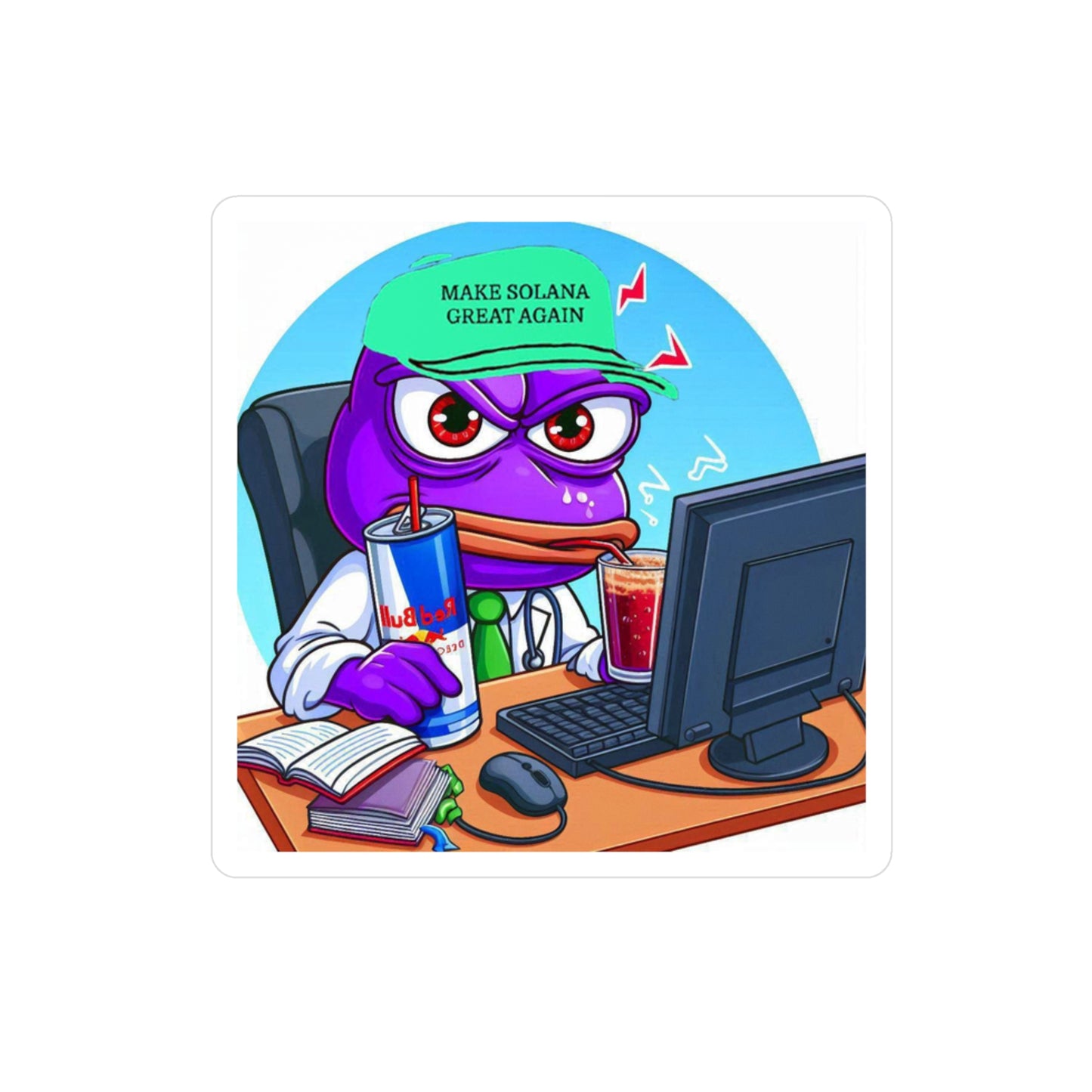 Purple Pepe Kiss-Cut Vinyl Decal