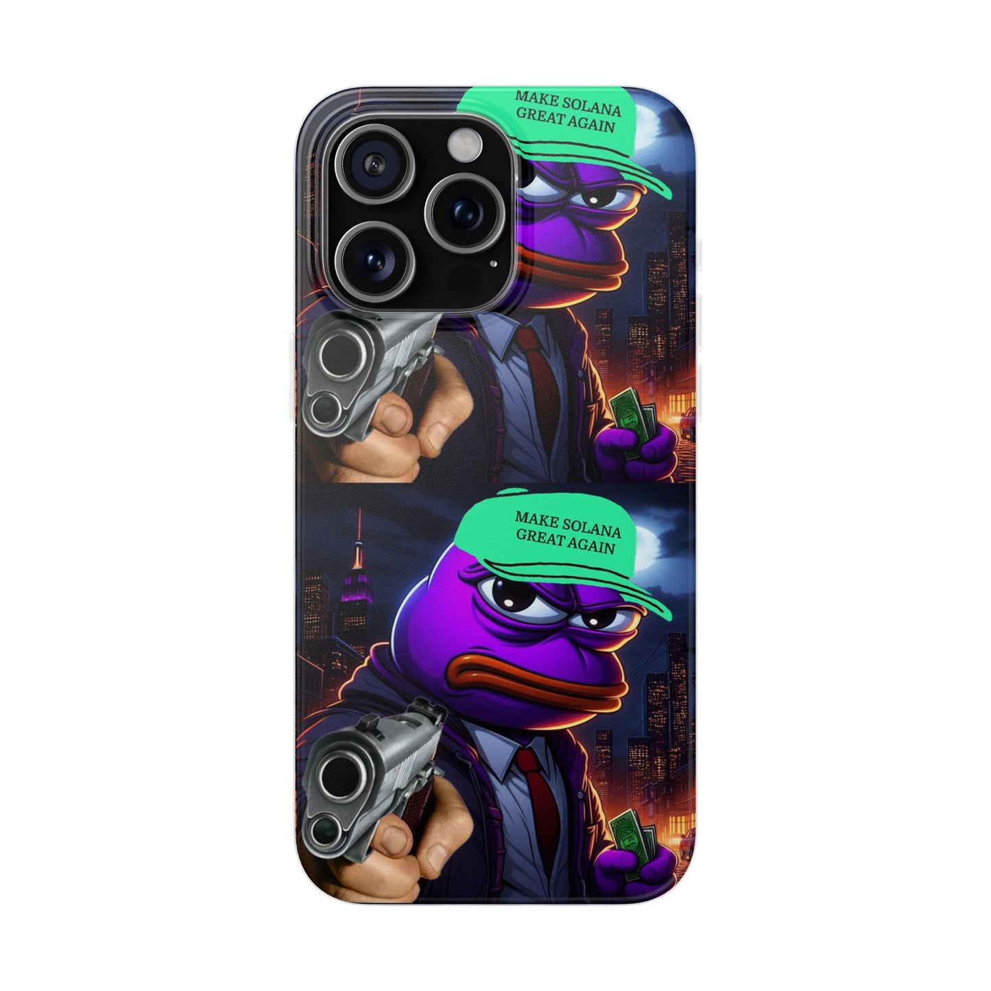 Purple Pepe Make Solana Great Again Flexi Case