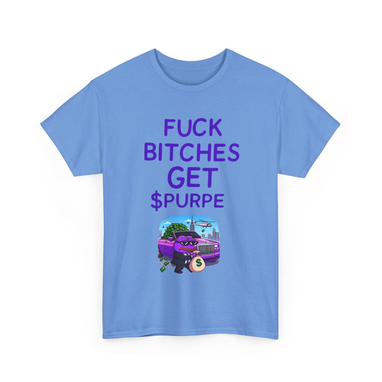 Fuck Bitches Get $Purpe Purple Pepe Shirt