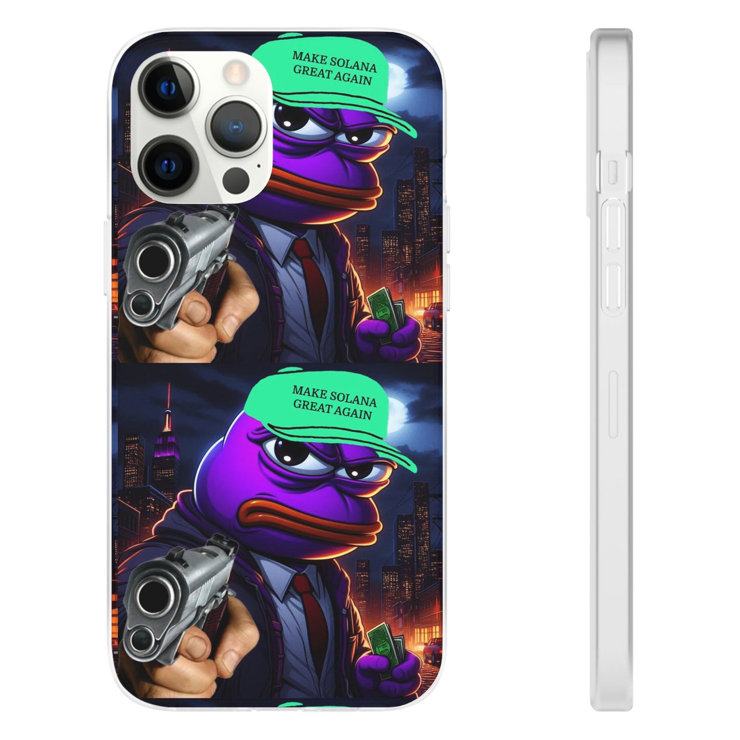 Purple Pepe Make Solana Great Again Flexi Case