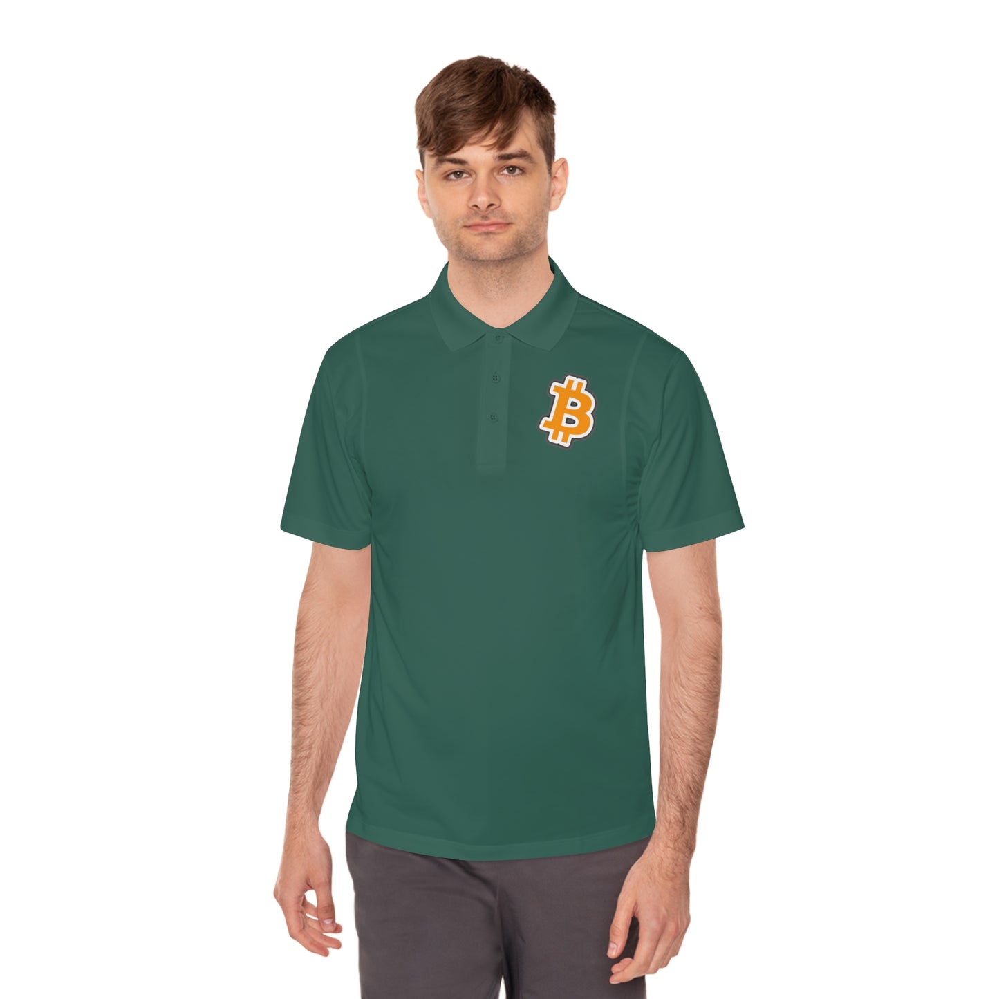 Men's Bitcoin B Sport Polo Shirt