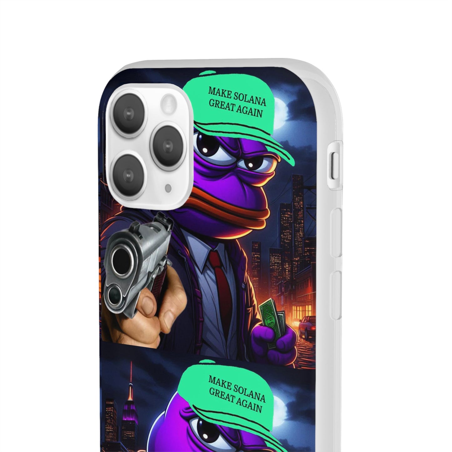 Purple Pepe Make Solana Great Again Flexi Case