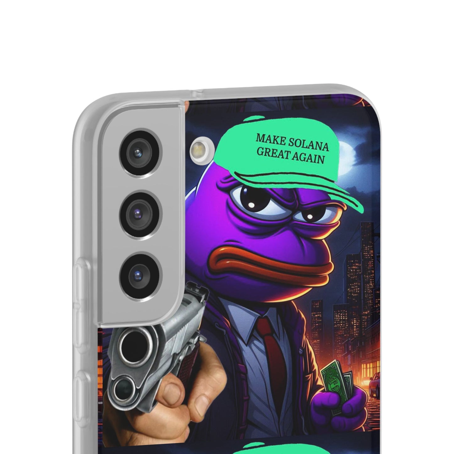 Purple Pepe Make Solana Great Again Flexi Case