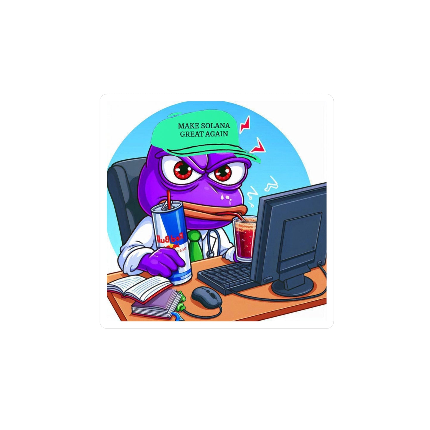 Purple Pepe Kiss-Cut Vinyl Decal