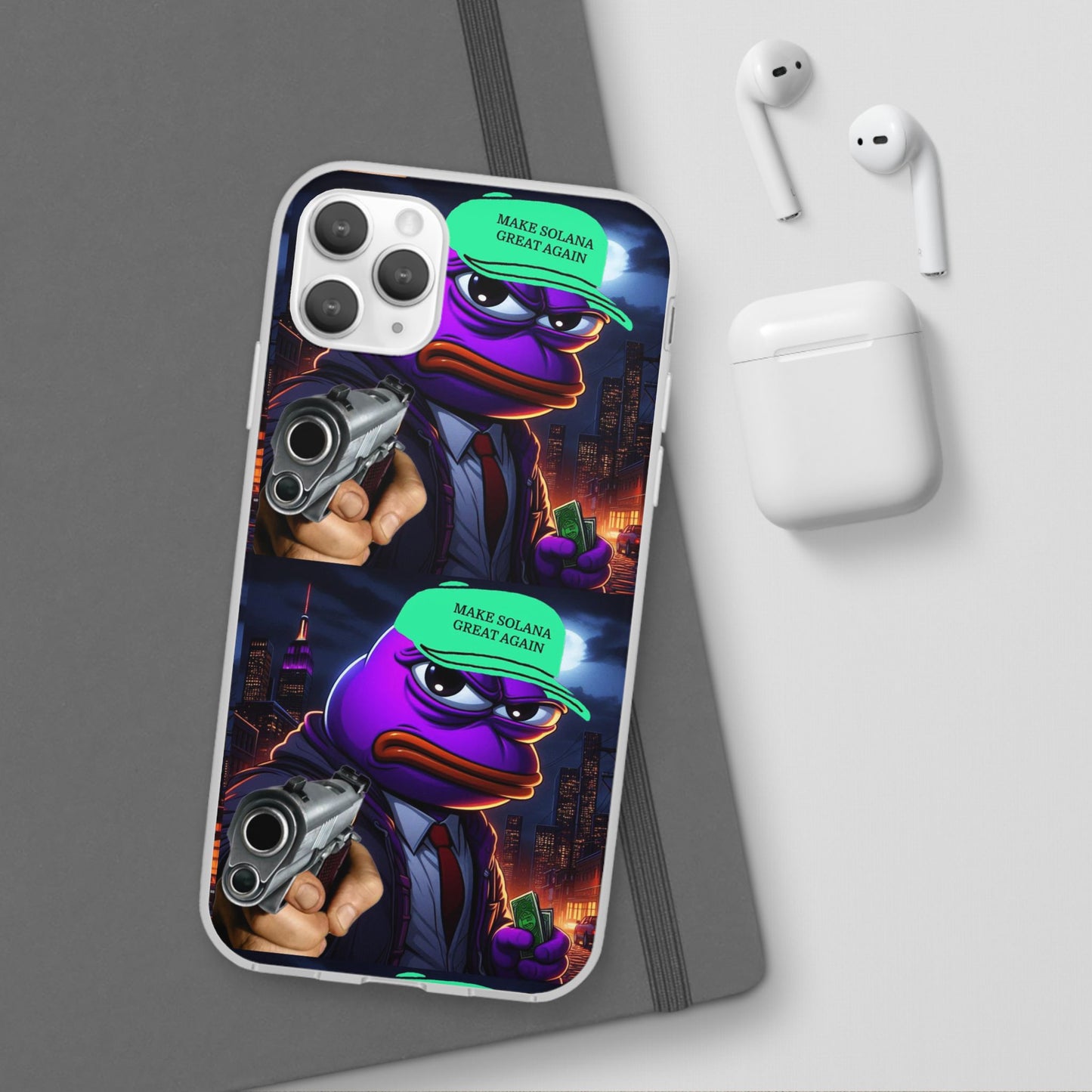 Purple Pepe Make Solana Great Again Flexi Case