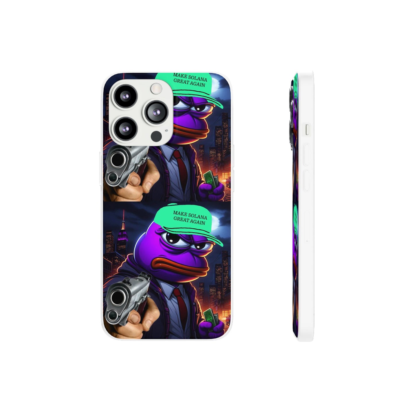 Purple Pepe Make Solana Great Again Flexi Case