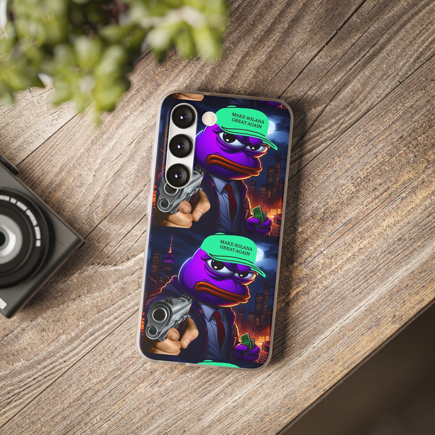 Purple Pepe Make Solana Great Again Flexi Case