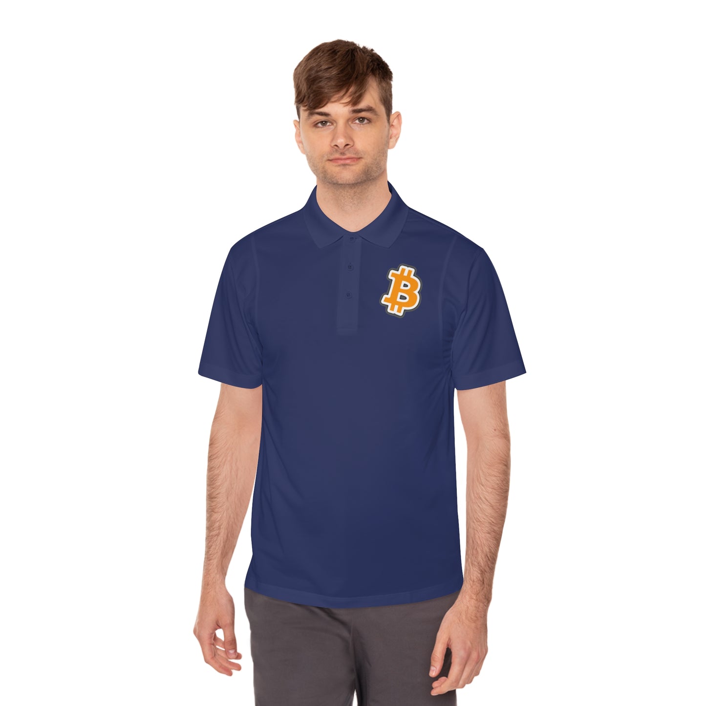 Men's Bitcoin B Sport Polo Shirt