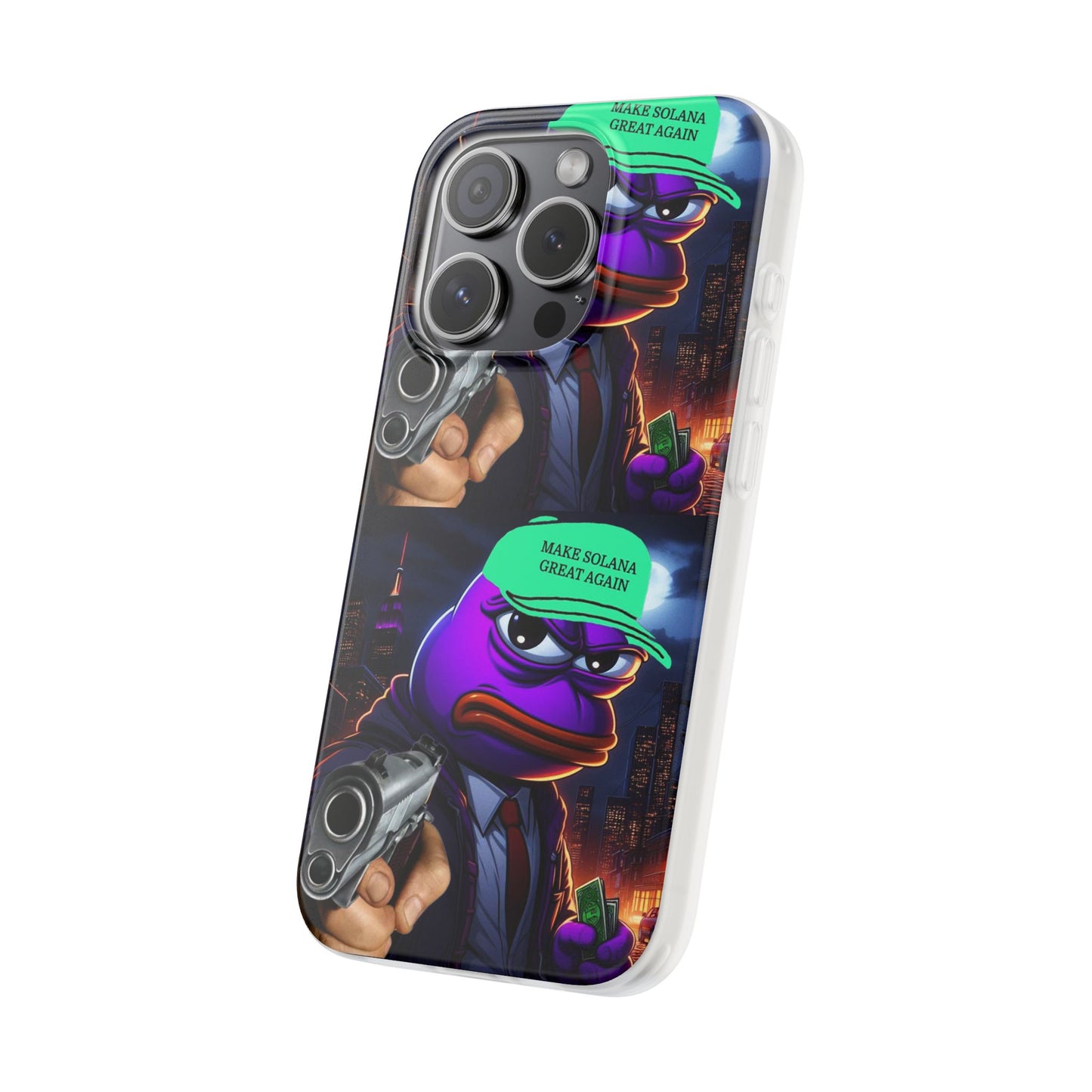 Purple Pepe Make Solana Great Again Flexi Case