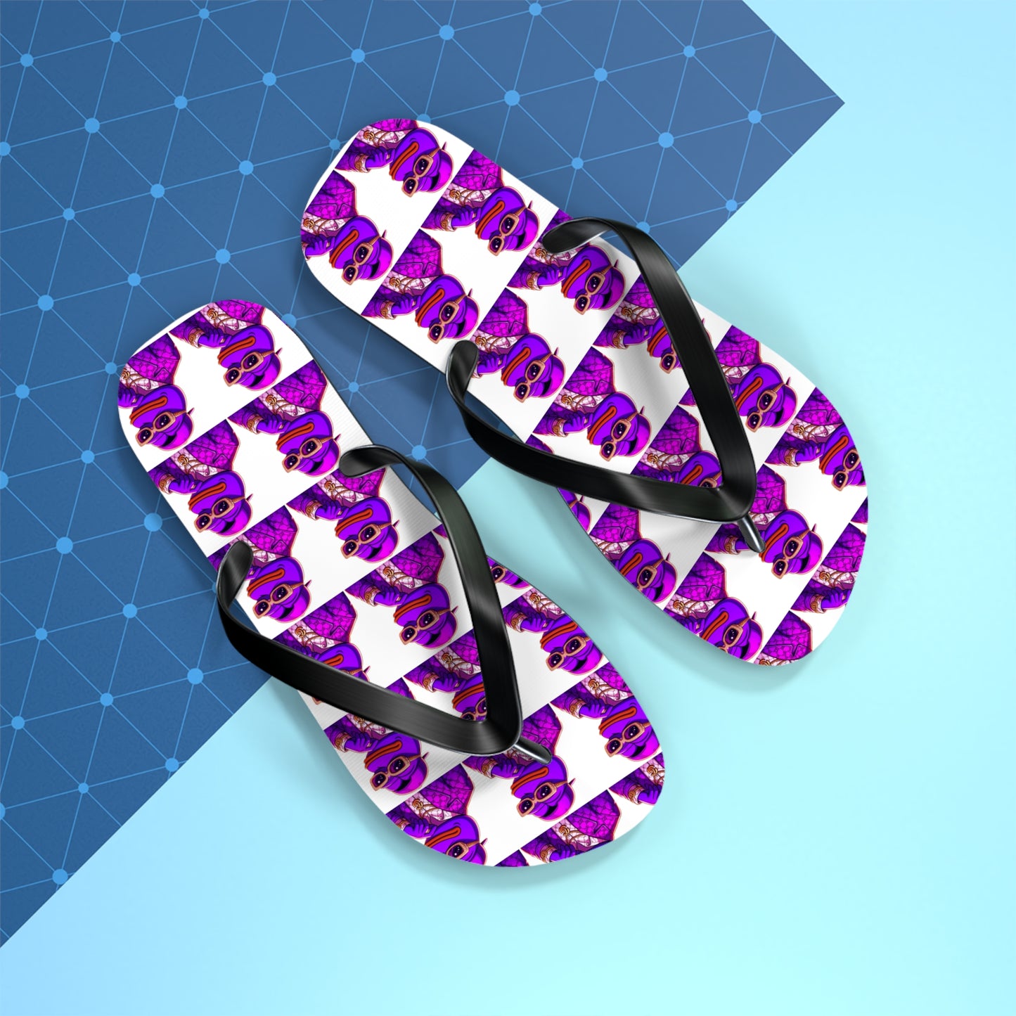 Purpe Pepe Flip Flops