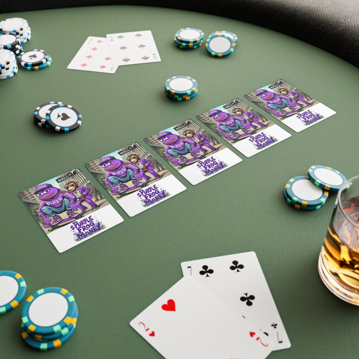 Purple Pepe Poker Cards