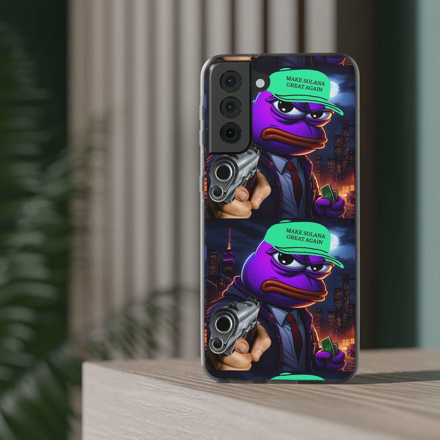 Purple Pepe Make Solana Great Again Flexi Case