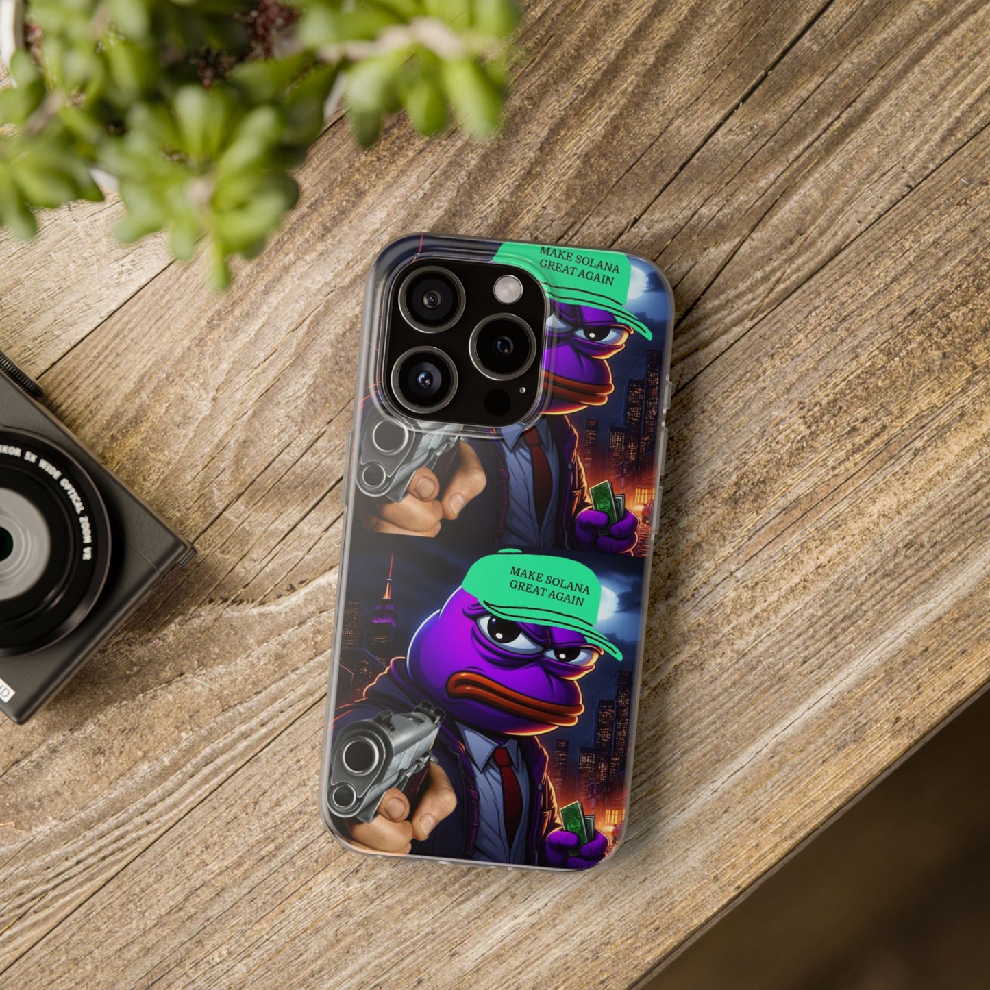 Purple Pepe Make Solana Great Again Flexi Case