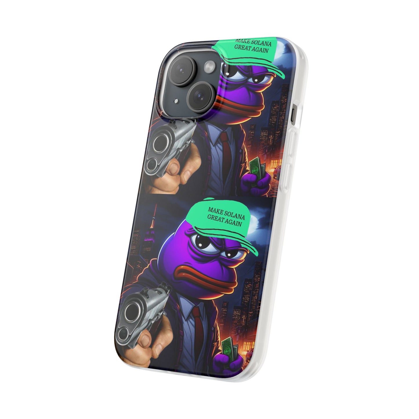 Purple Pepe Make Solana Great Again Flexi Case