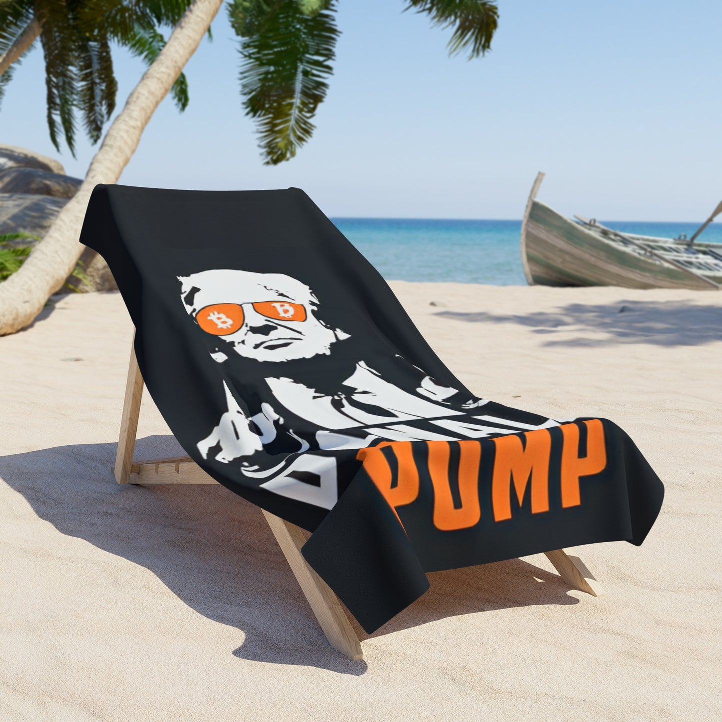 Donald Pump Beach Towel