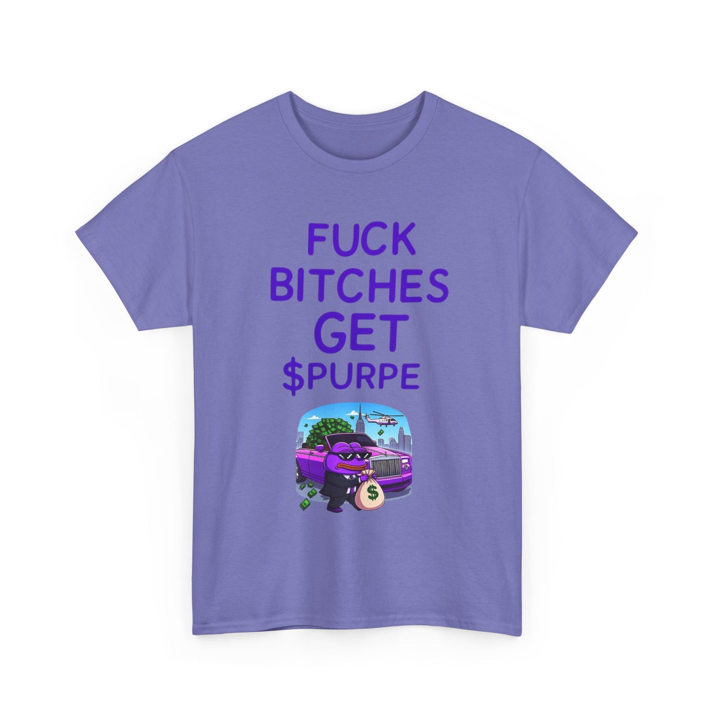 Fuck Bitches Get $Purpe Purple Pepe Shirt