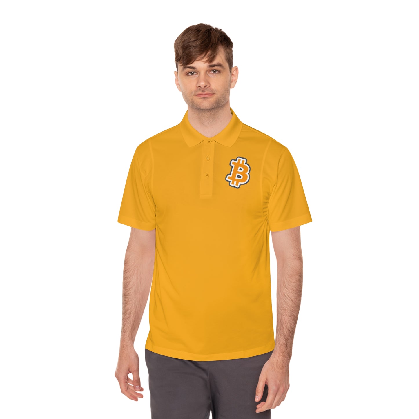 Men's Bitcoin B Sport Polo Shirt