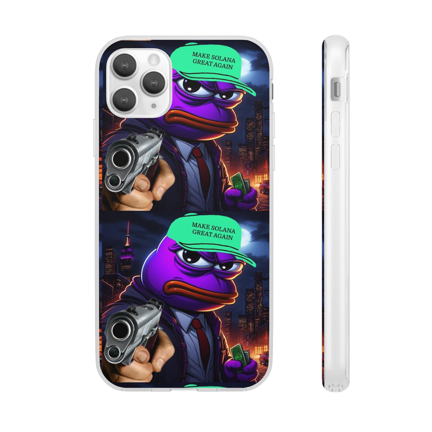 Purple Pepe Make Solana Great Again Flexi Case