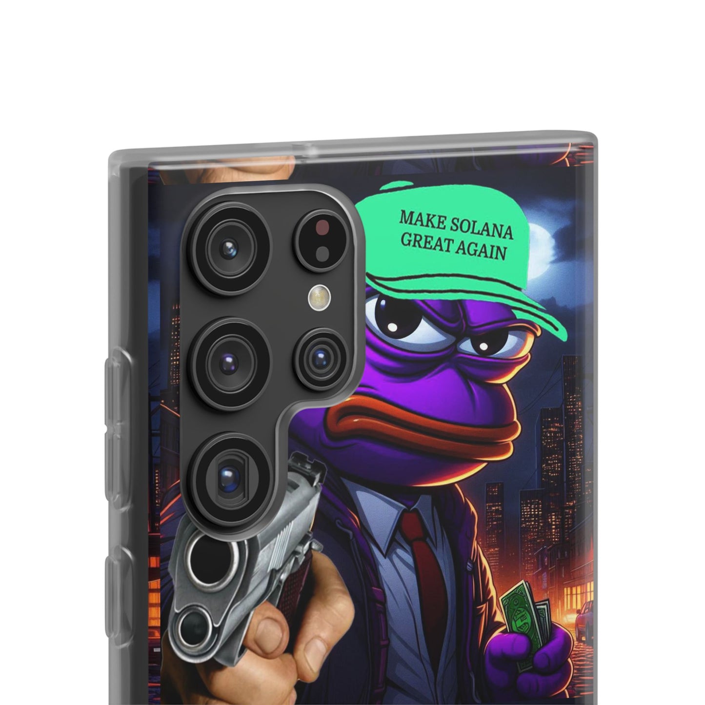 Purple Pepe Make Solana Great Again Flexi Case