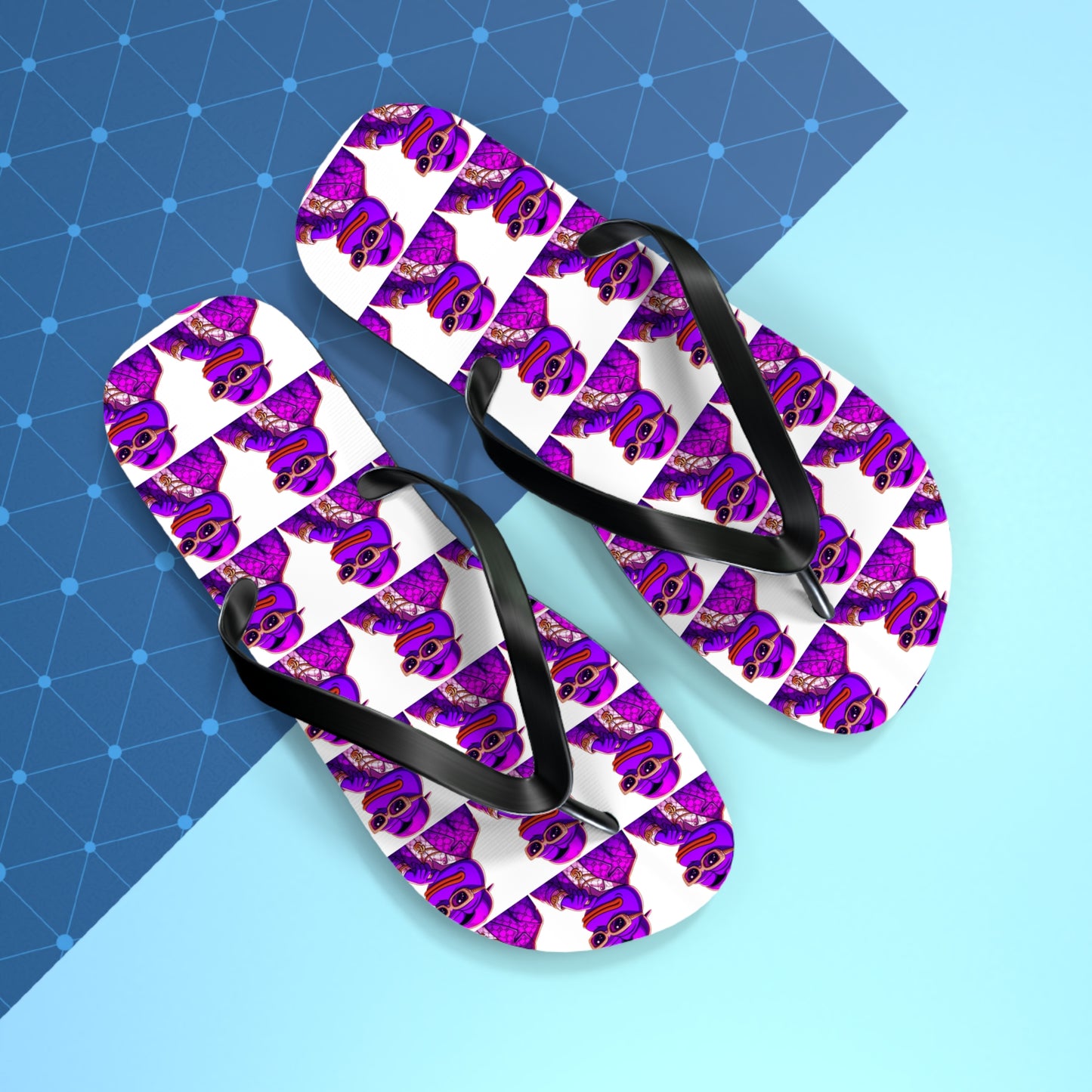 Purpe Pepe Flip Flops