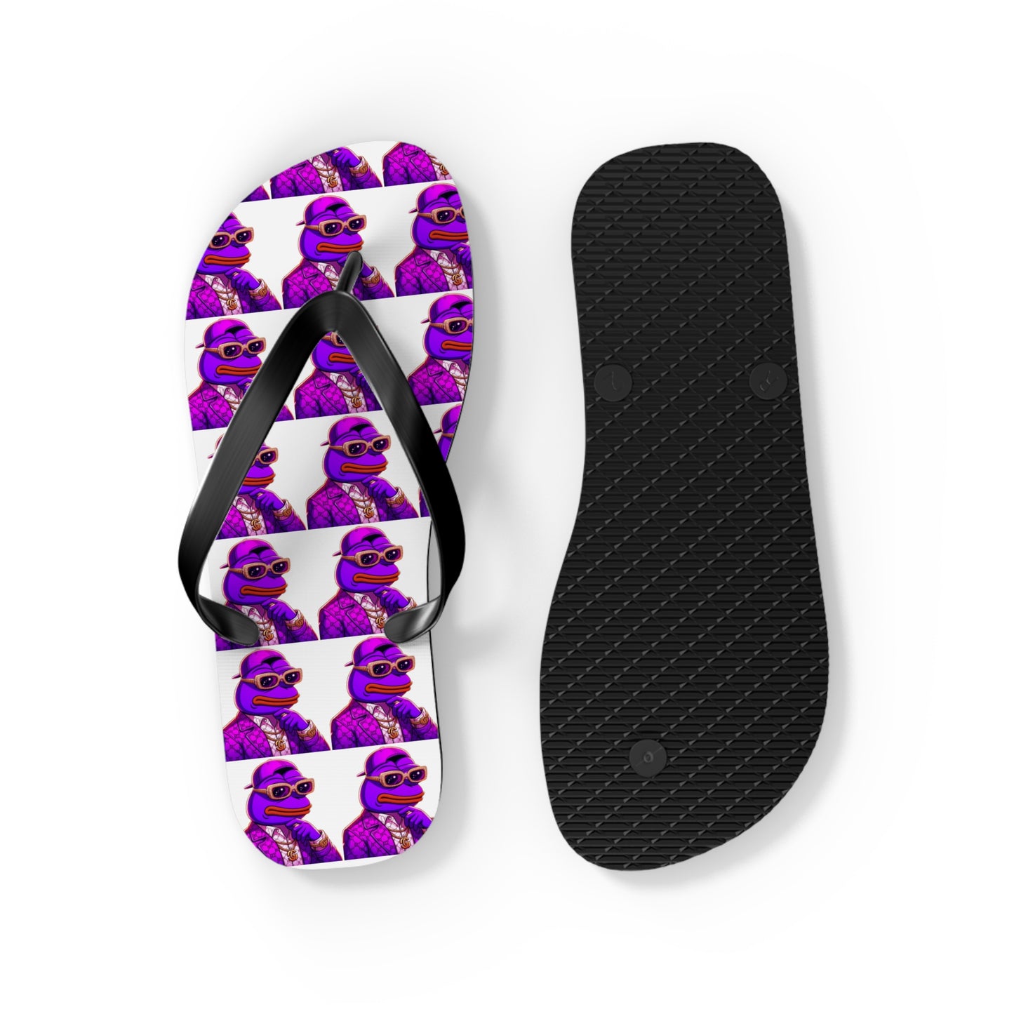 Purpe Pepe Flip Flops