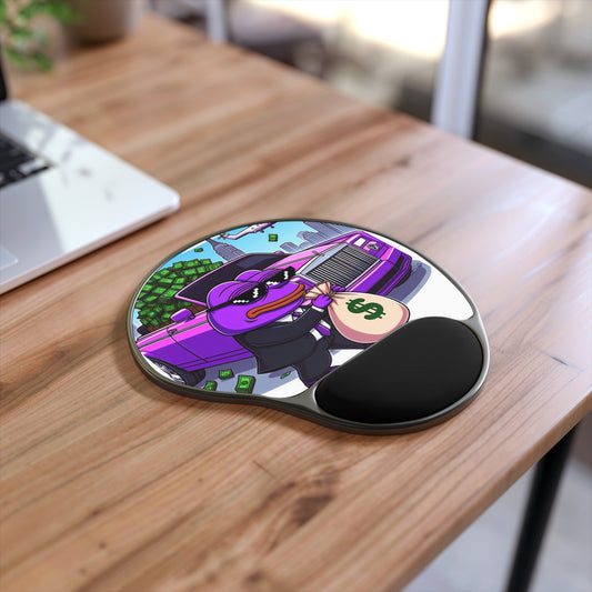 Purple Pepe Mouse Pad With Wrist Rest