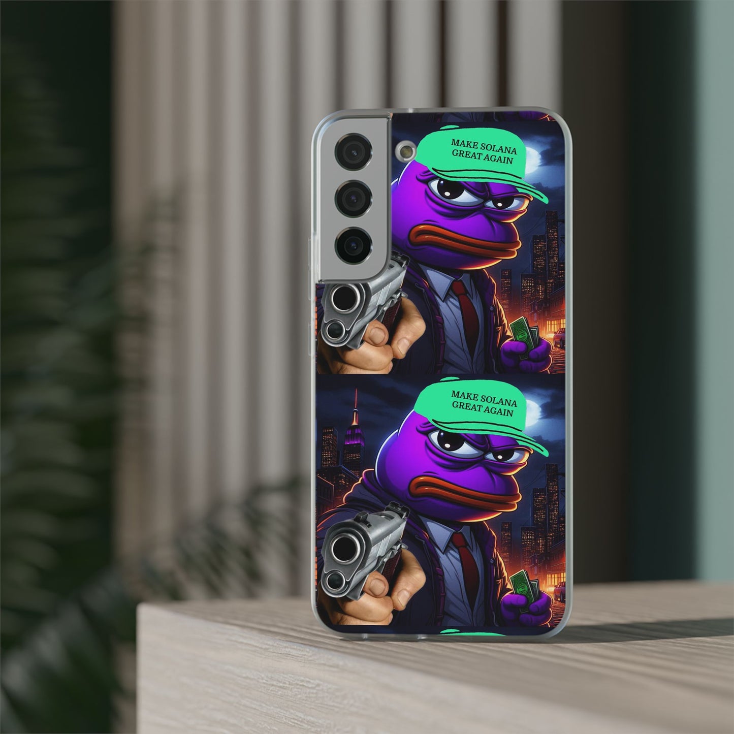 Purple Pepe Make Solana Great Again Flexi Case