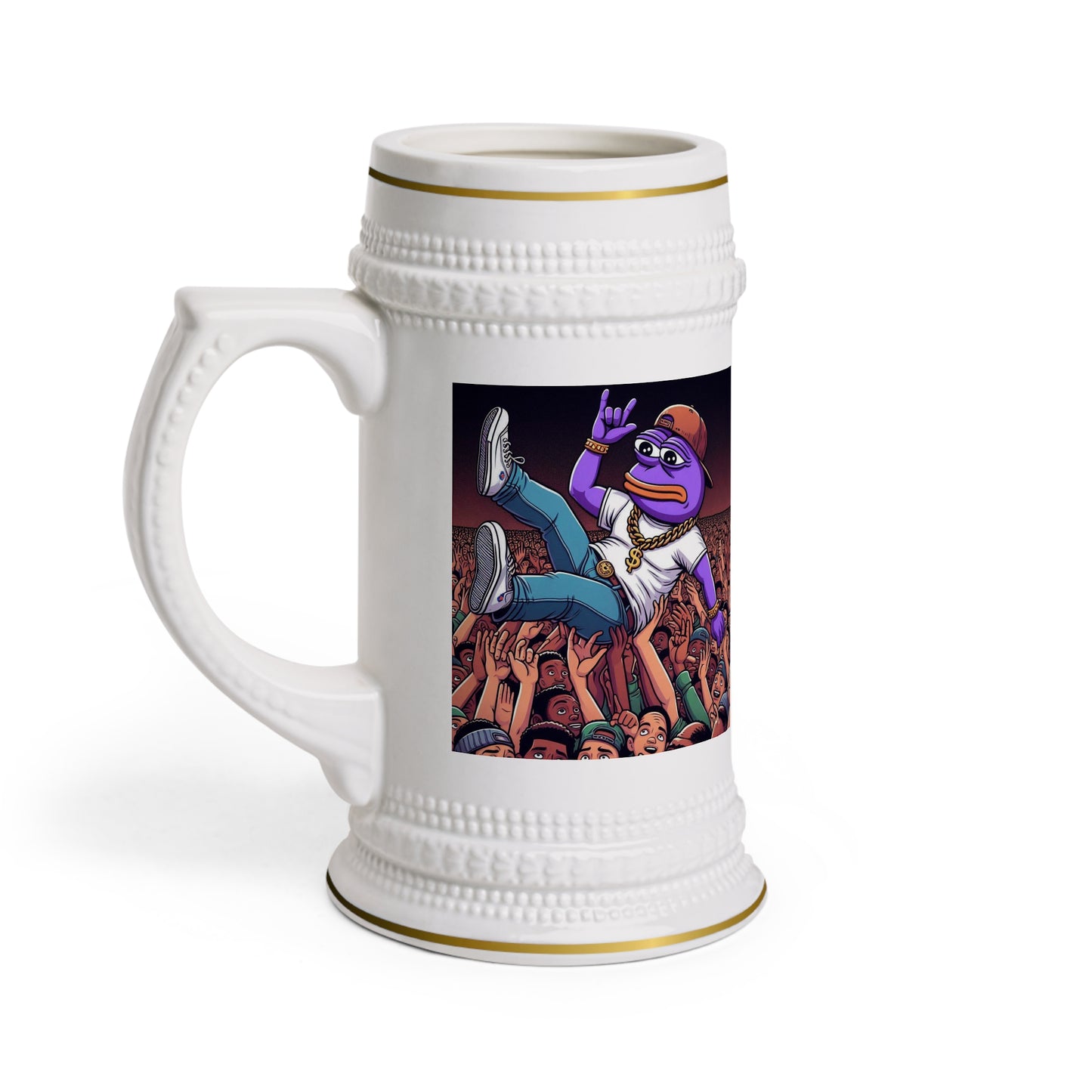 Purple Pepe make Solana great again Beer Stein Mug