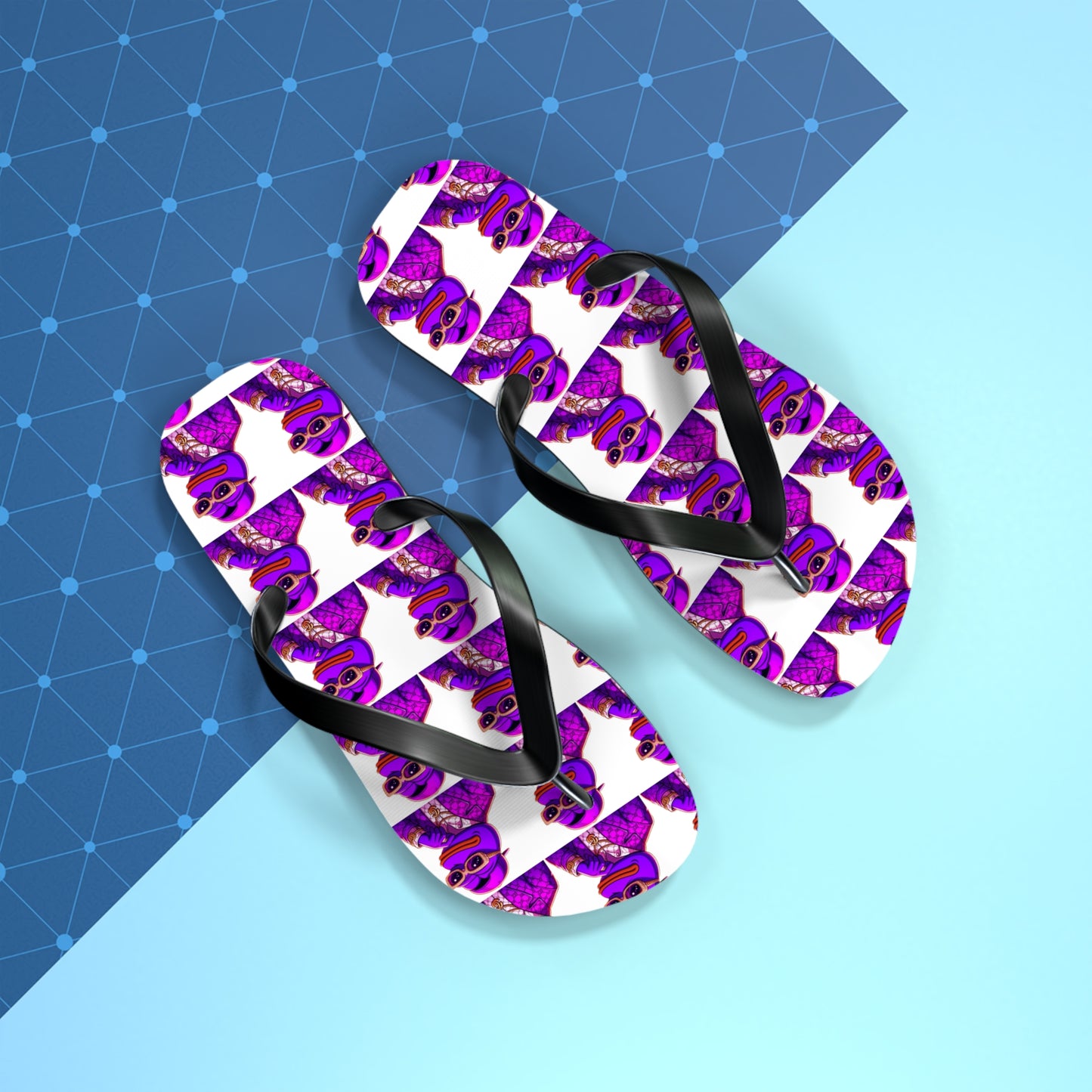 Purpe Pepe Flip Flops