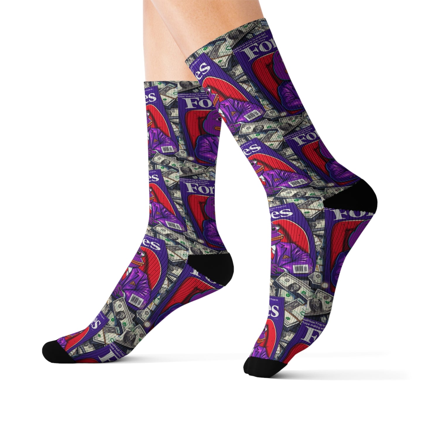 Purple Pepe Forbes Sublimation Socks