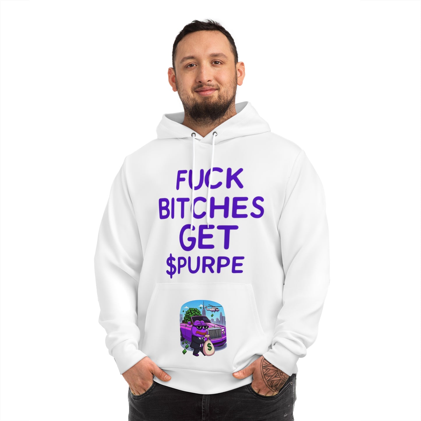 Fuck Bitches Get $Purpe Fashion Hoodie