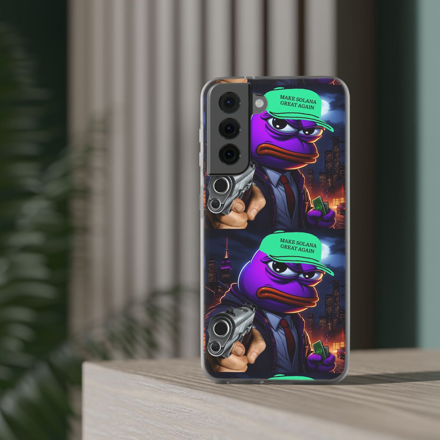 Purple Pepe Make Solana Great Again Flexi Case