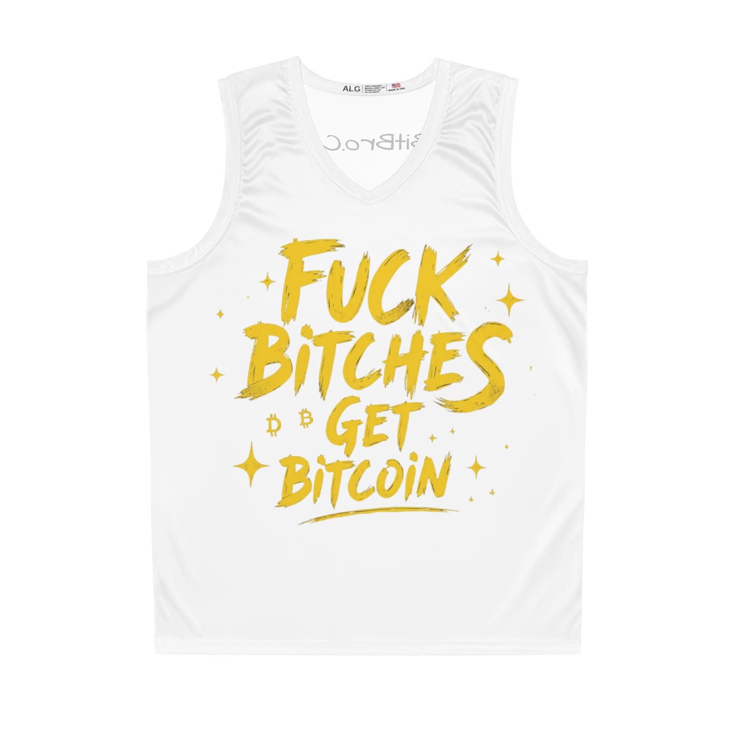 Fuck Bitches Get Bitcoin Basketball Jersey