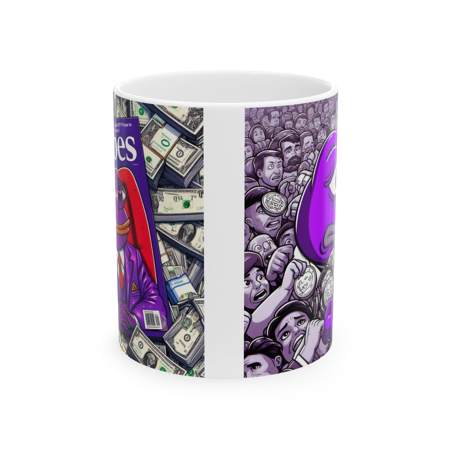 Purple Pepe Forbes cover Ceramic Mug, (11oz, 15oz)