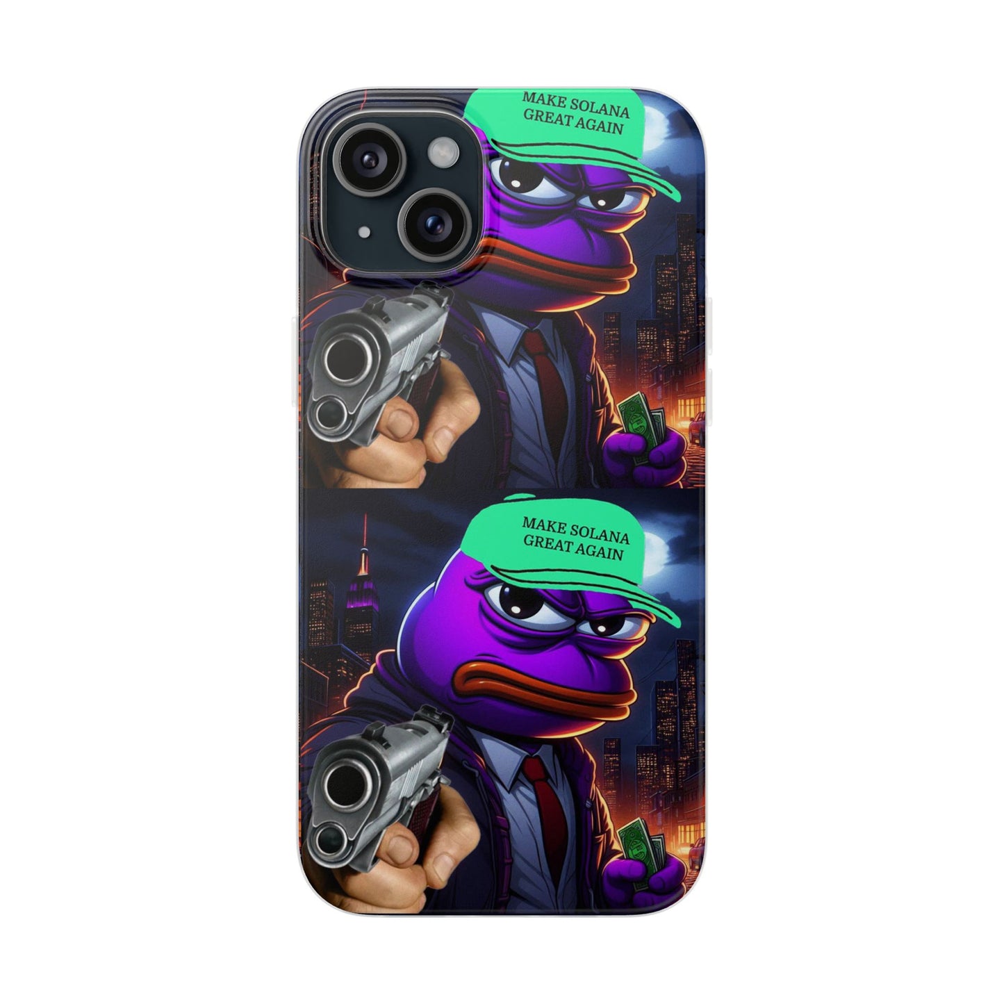 Purple Pepe Make Solana Great Again Flexi Case