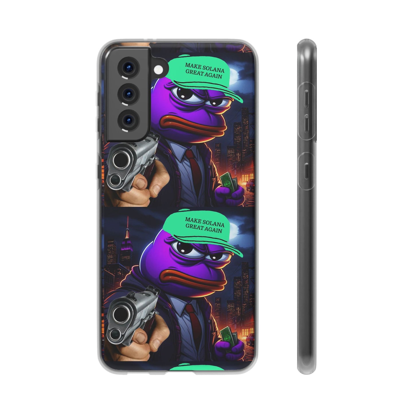 Purple Pepe Make Solana Great Again Flexi Case