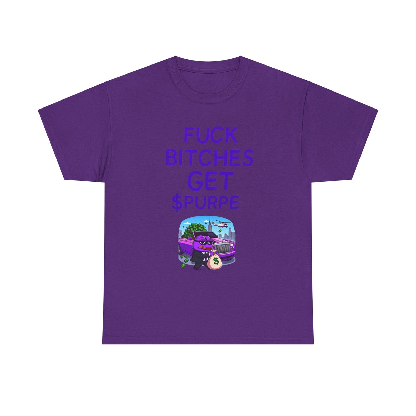 Fuck Bitches Get $Purpe Purple Pepe Shirt