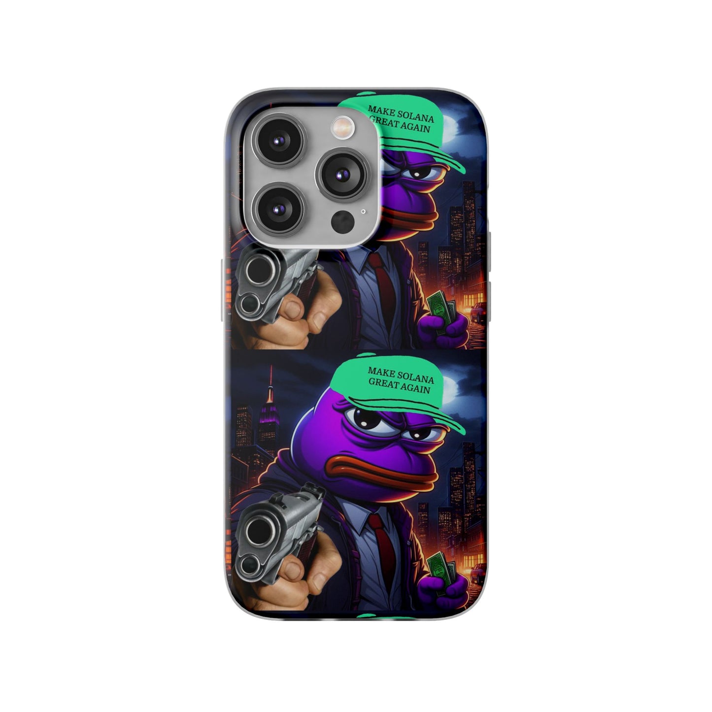 Purple Pepe Make Solana Great Again Flexi Case