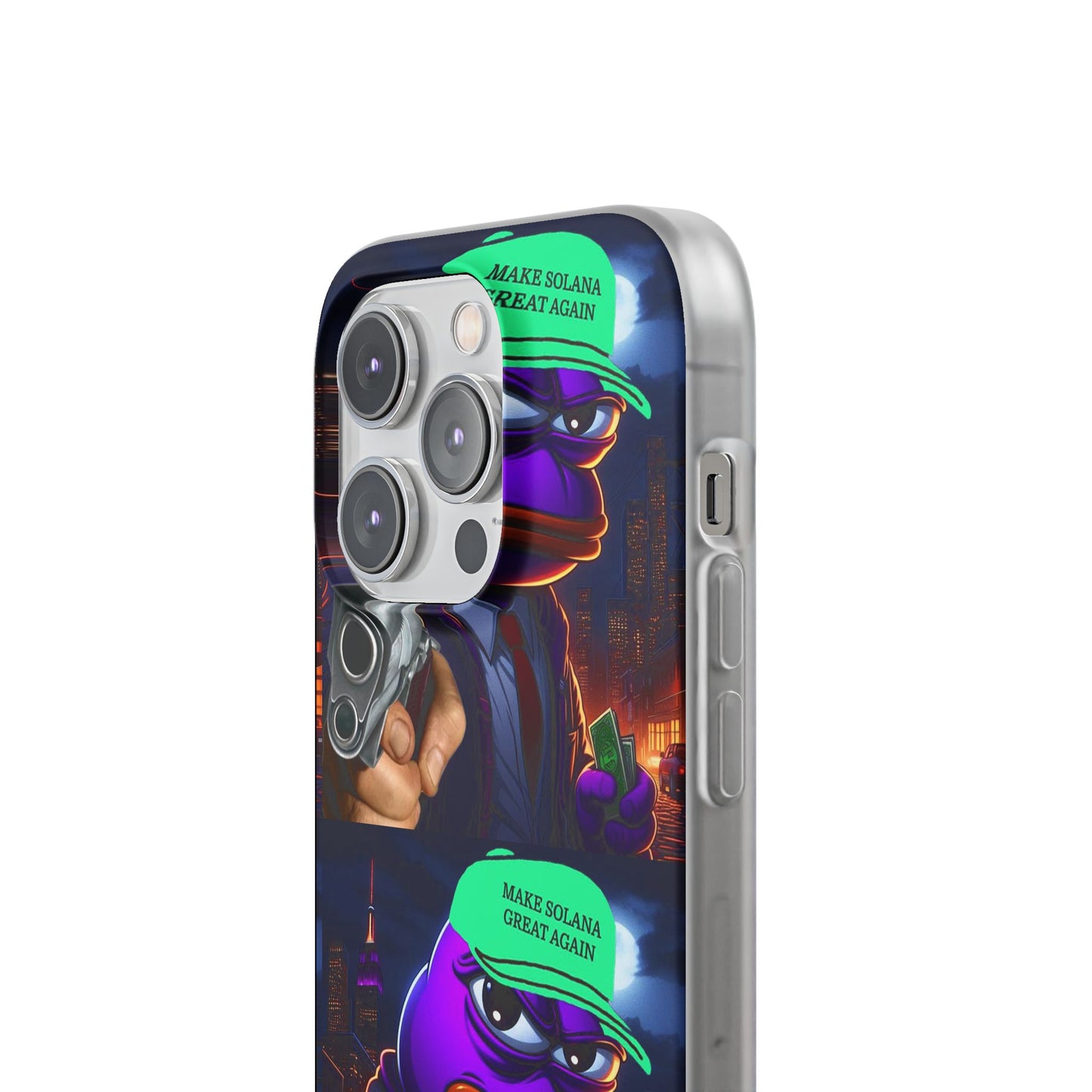 Purple Pepe Make Solana Great Again Flexi Case