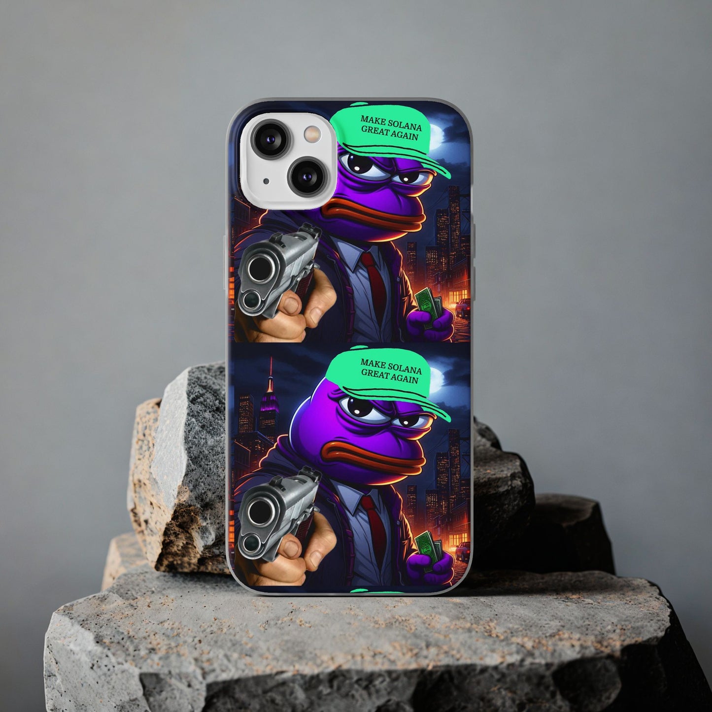 Purple Pepe Make Solana Great Again Flexi Case